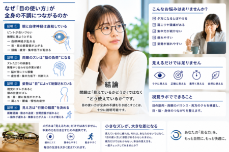 なぜ「目の使い方」が全身の不調につながるのか